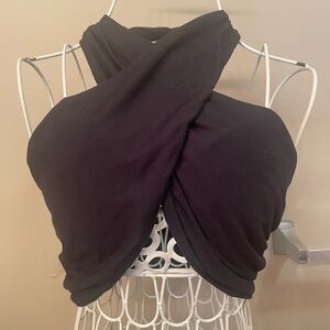 NWT Almost Famous Halter Crop Wrapped Top Bandeau